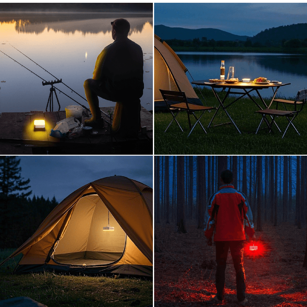 Solar Camping Lantern Rechargeable, 5200mAh Camping Lights 3000LM Camping Lights up to 144 Hours 5 Light Modes, IPX5 Waterproof Lanterns for Power Outages Portable Power Supply